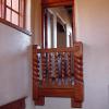 Hand carved spindles and newel post for a balcony.
Home built by Charlie Mallory.